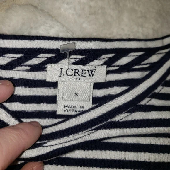 🧡𝅺j.crew Striped Open Back Top - Picture 2 of 6